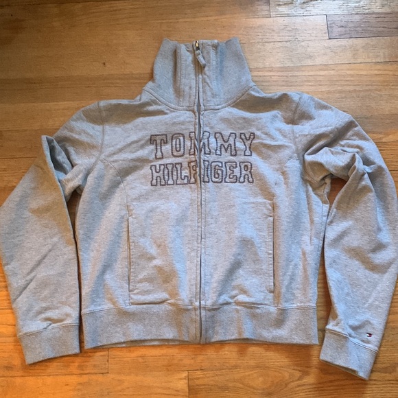 Tommy Hilfiger Track Jacket Crop Gray - Picture 4 of 8